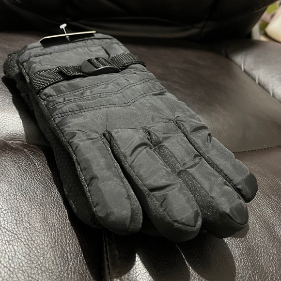 Thermaxx Unisex Black Insulated Fall Winter Adjustable Casual Gloves - Picture 4 of 5